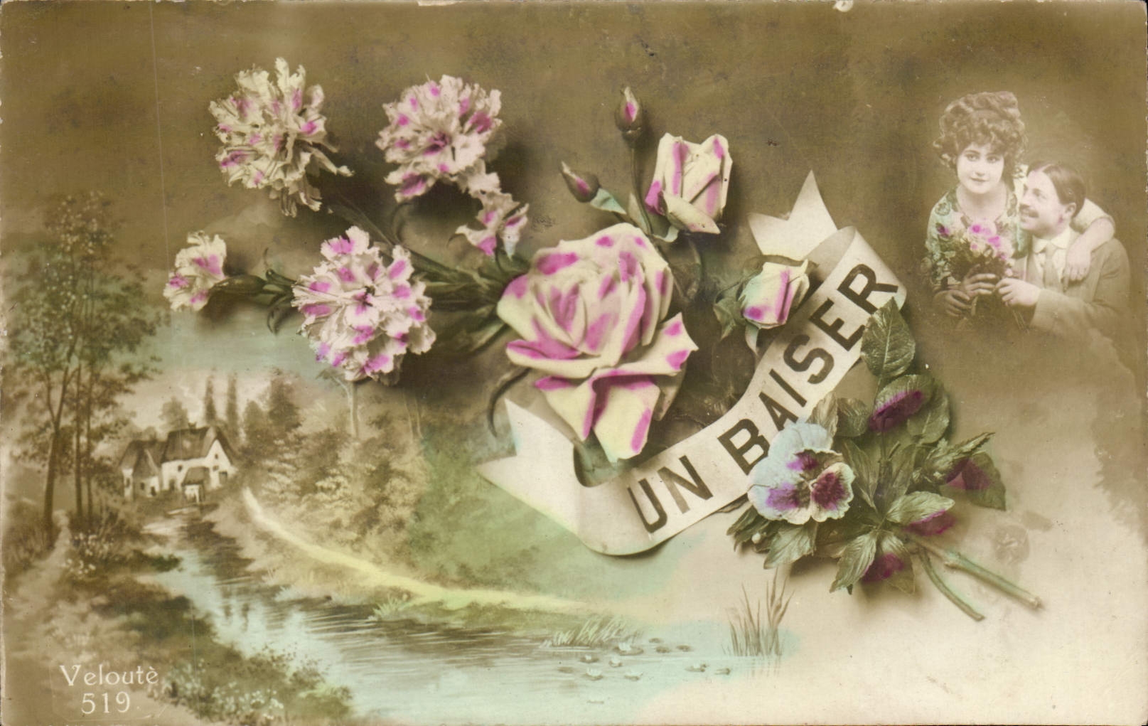 CPA Fantaisie Fleurs 