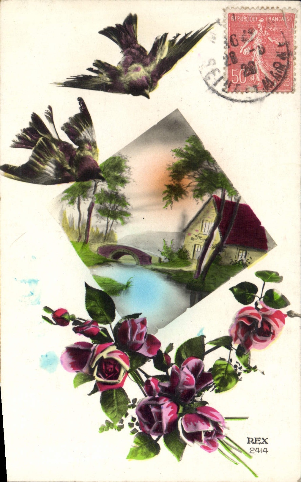 CPA Fantaisie Fleurs