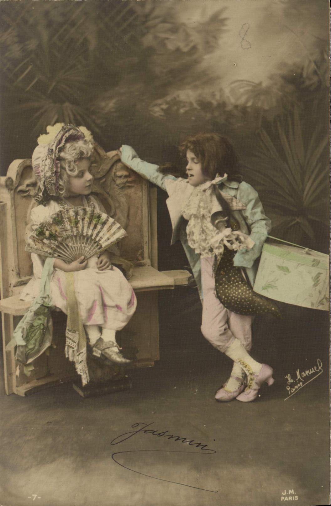 CPA Fantaisie Enfants Eventail