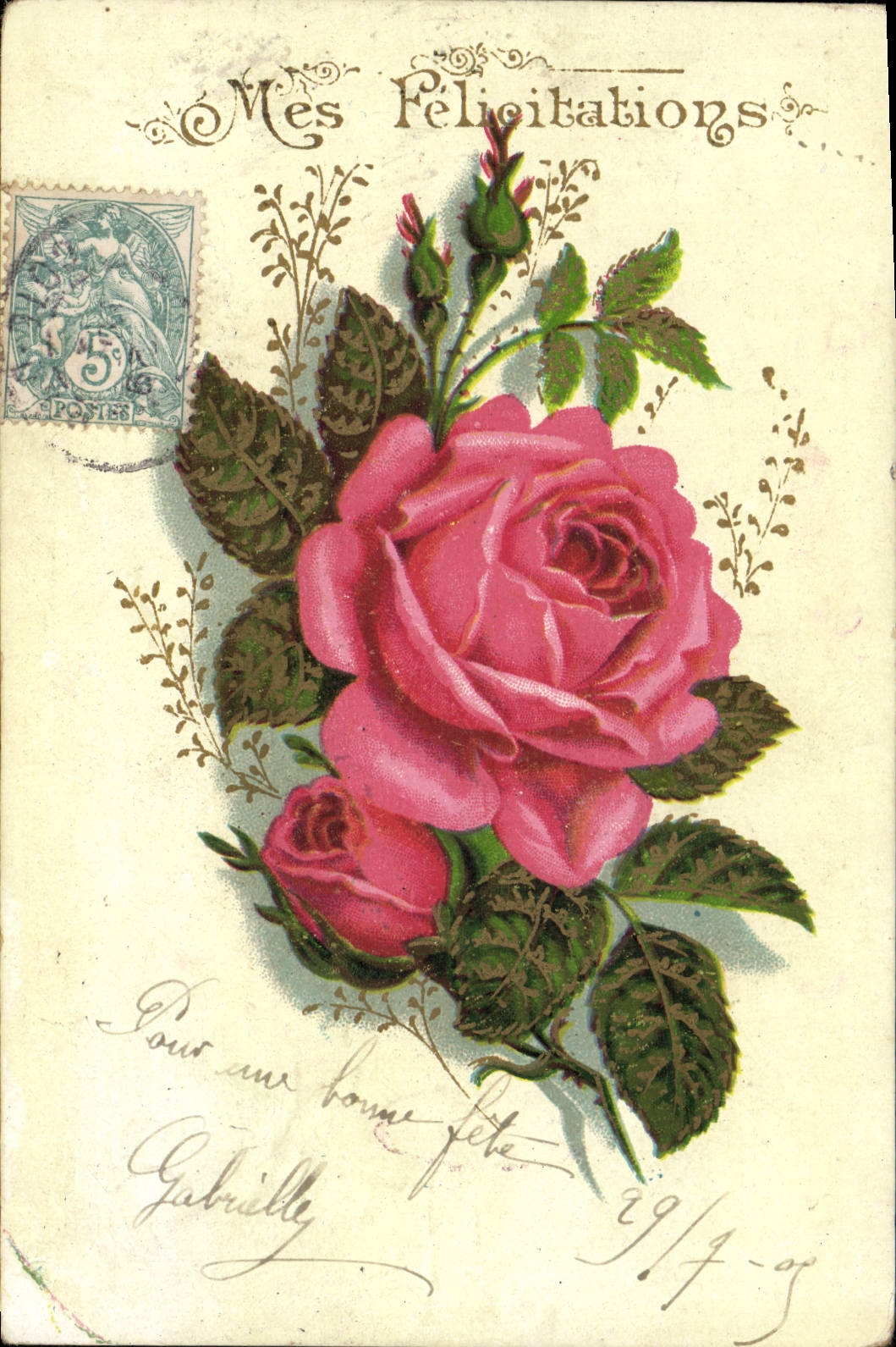 CPA Fantaisie Fleurs 