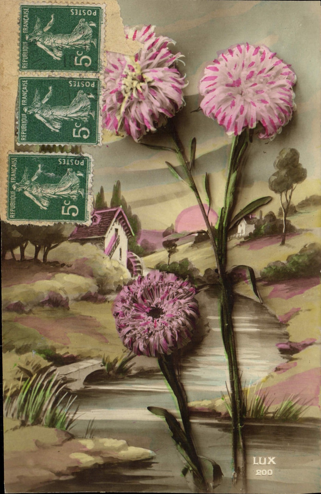 CPA Fantaisie Fleurs 