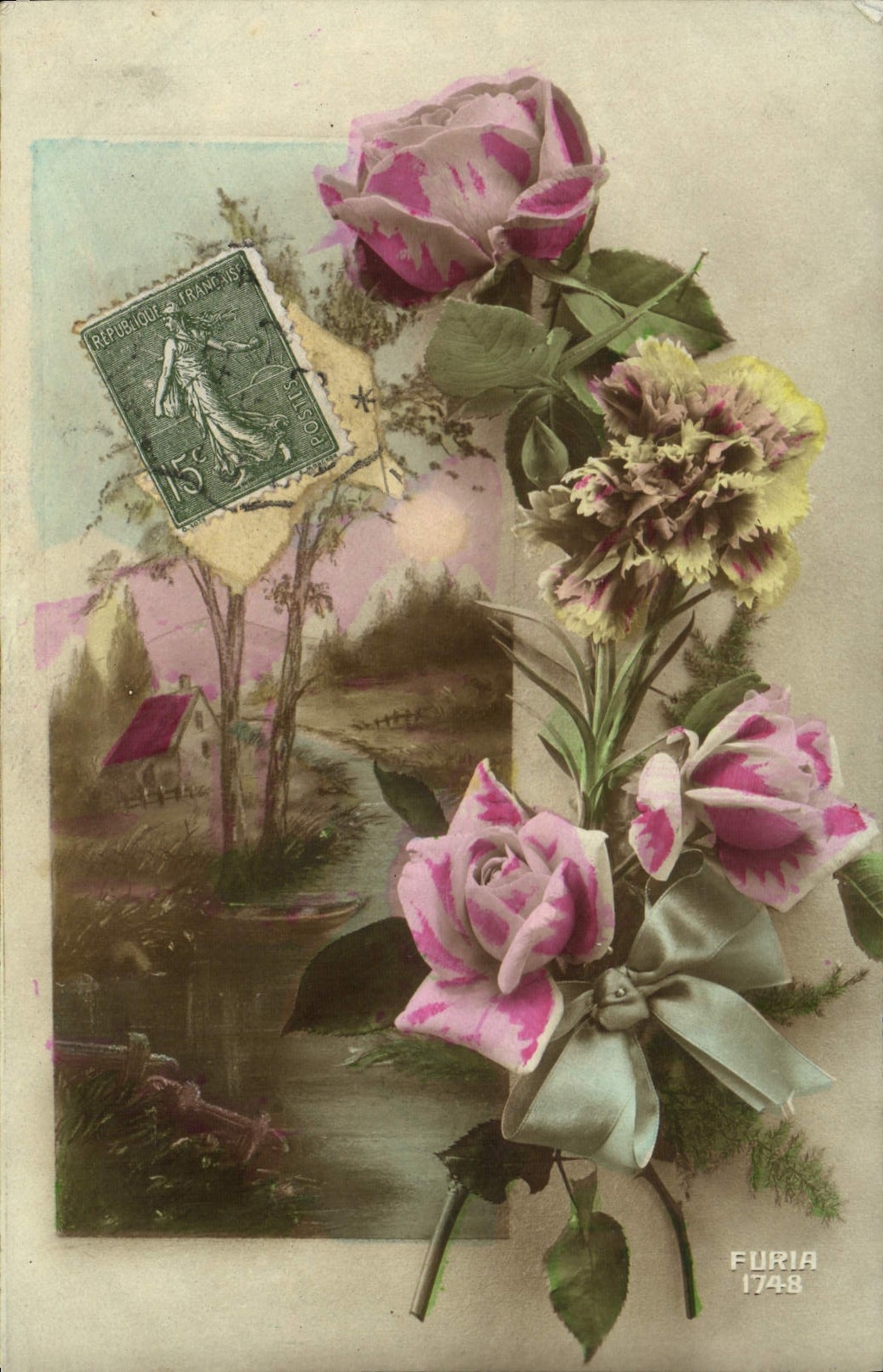 CPA Fantaisie Fleurs 