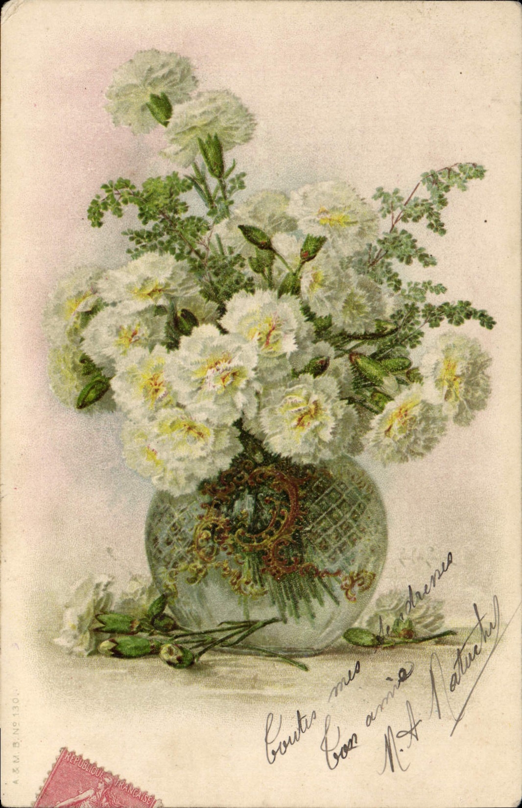 CPA Fantaisie Fleurs 