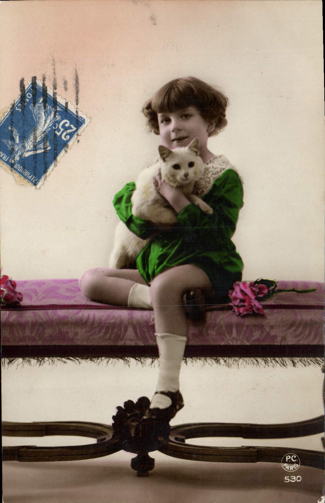 CPA Fantaisie Enfant Chat Chaton