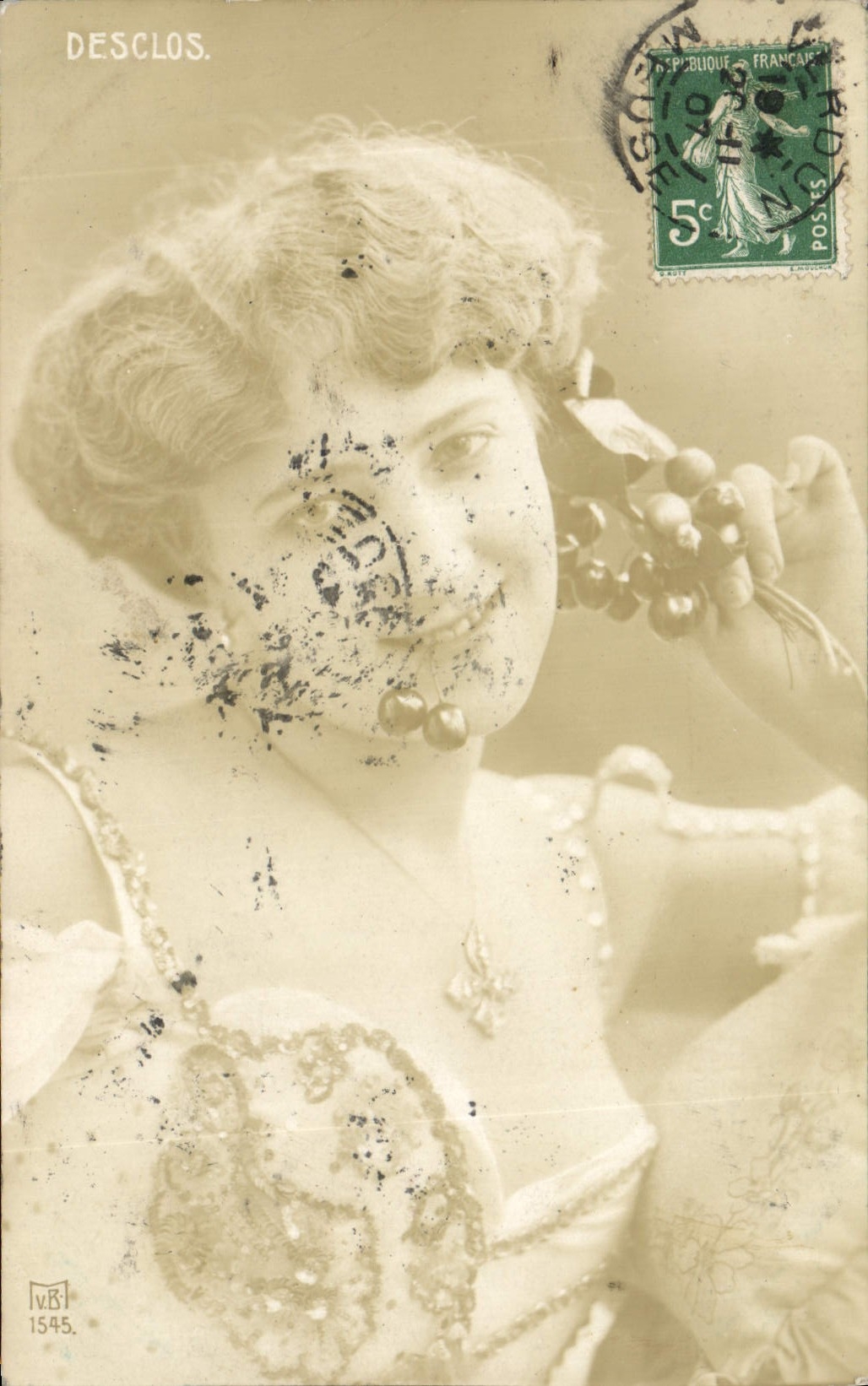 VINTAGE POSTCARD Fantasy Desclos Woman