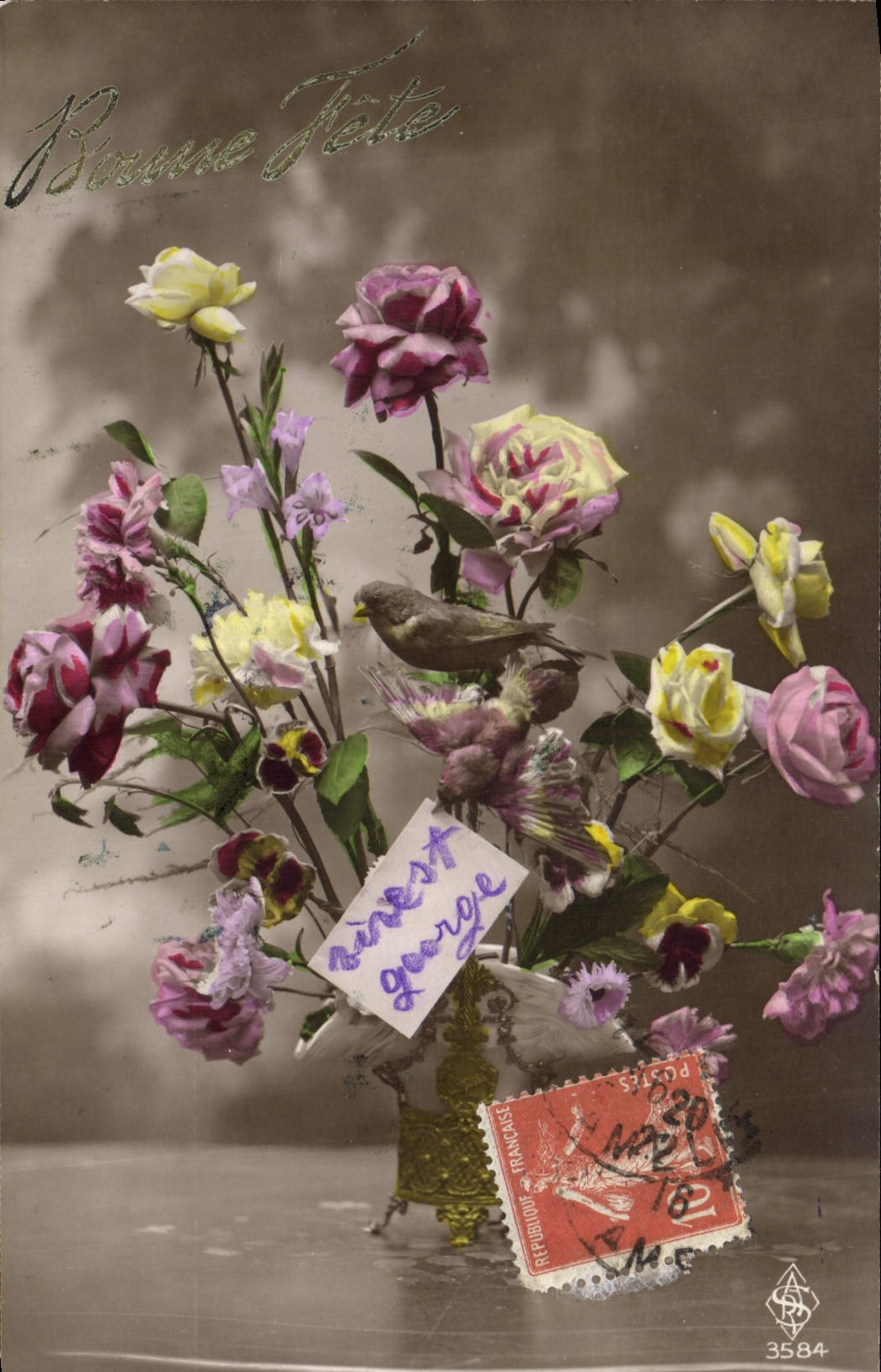 CPA Fantaisie Fleurs