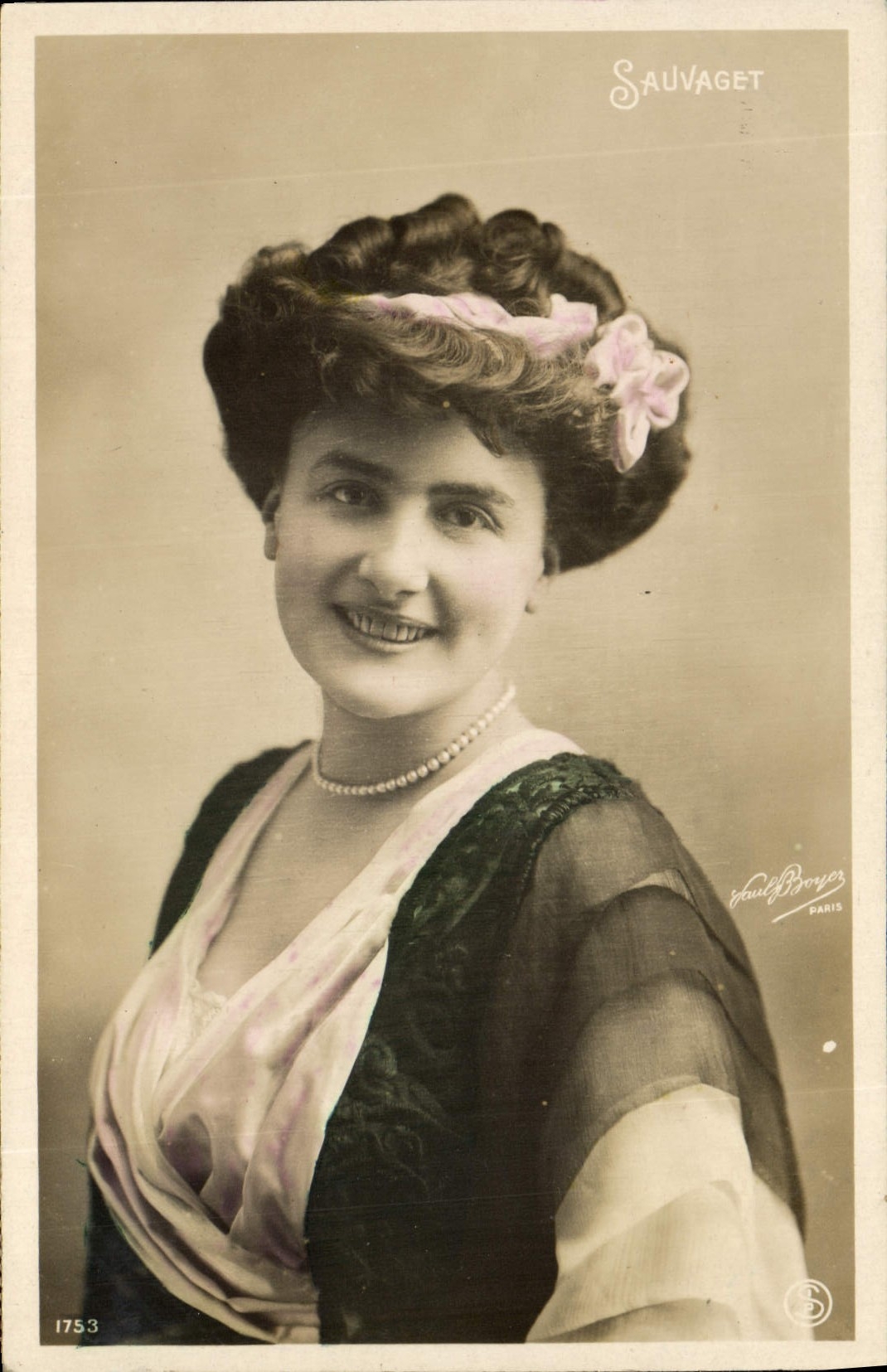 VINTAGE POSTCARD Fantasy Sauvaget Woman