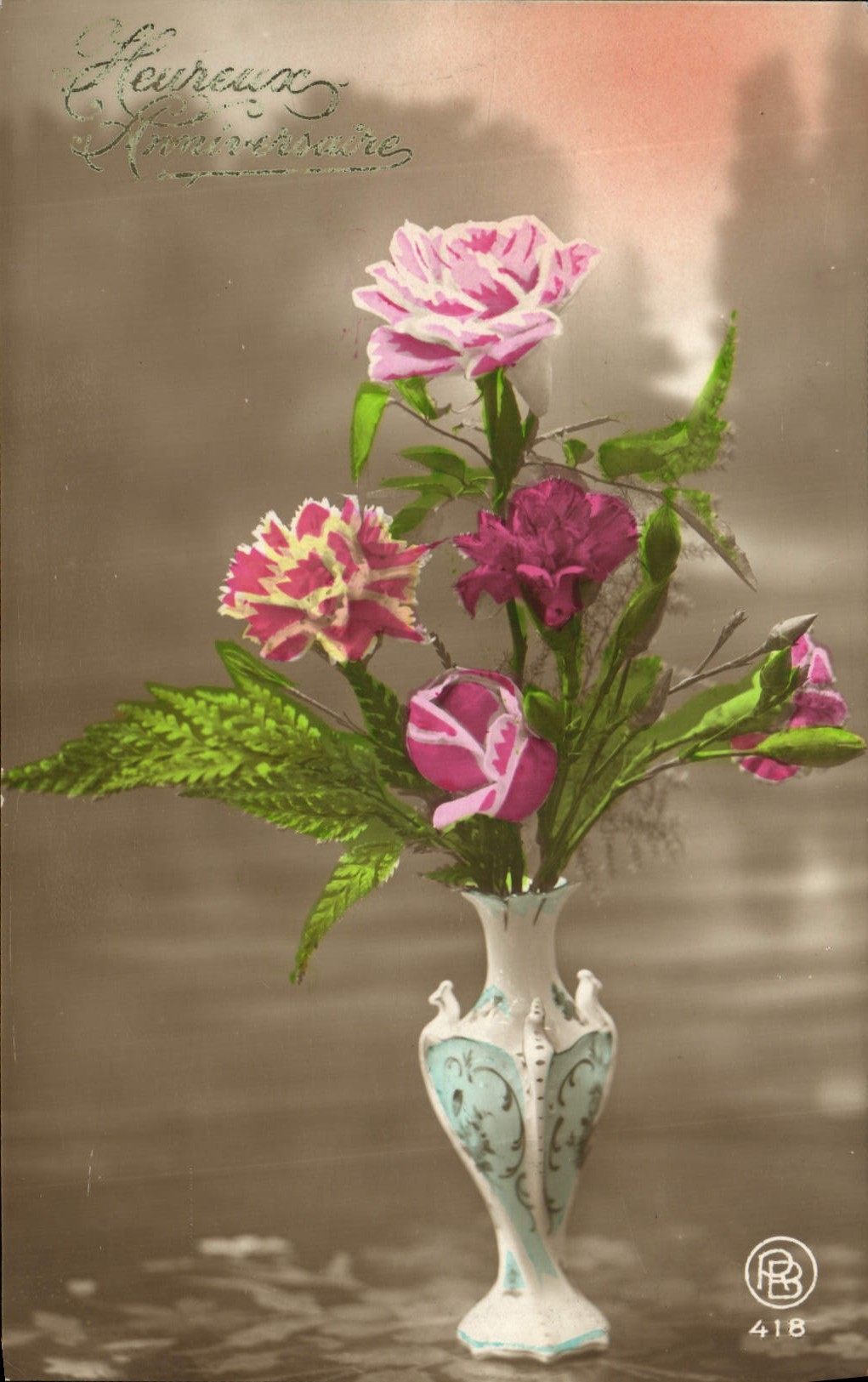 CPA Fantaisie Fleurs