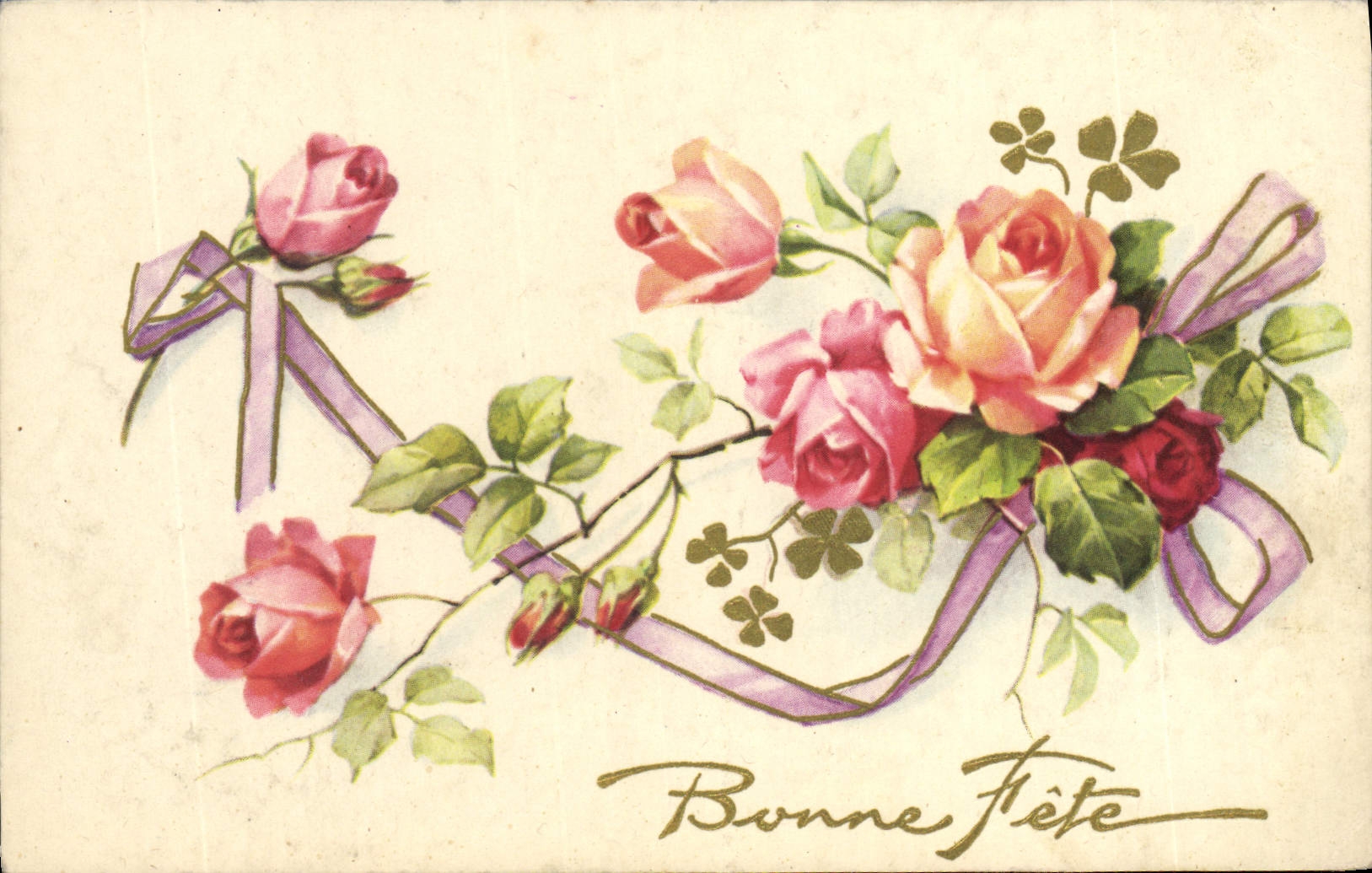 CPA Fantaisie Fleurs