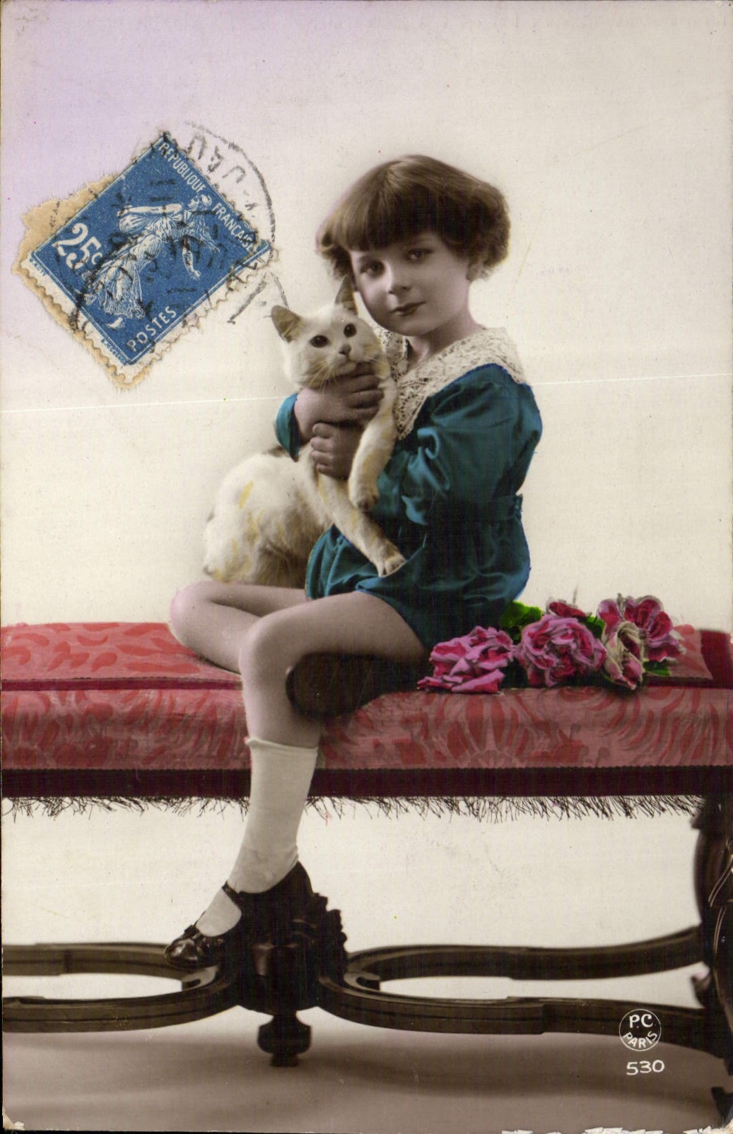 CPA Fantaisie Enfant Chat 