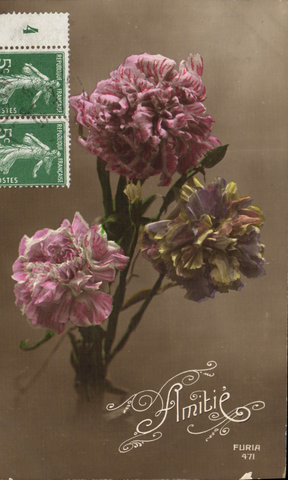 CPA Fantaisie Fleurs