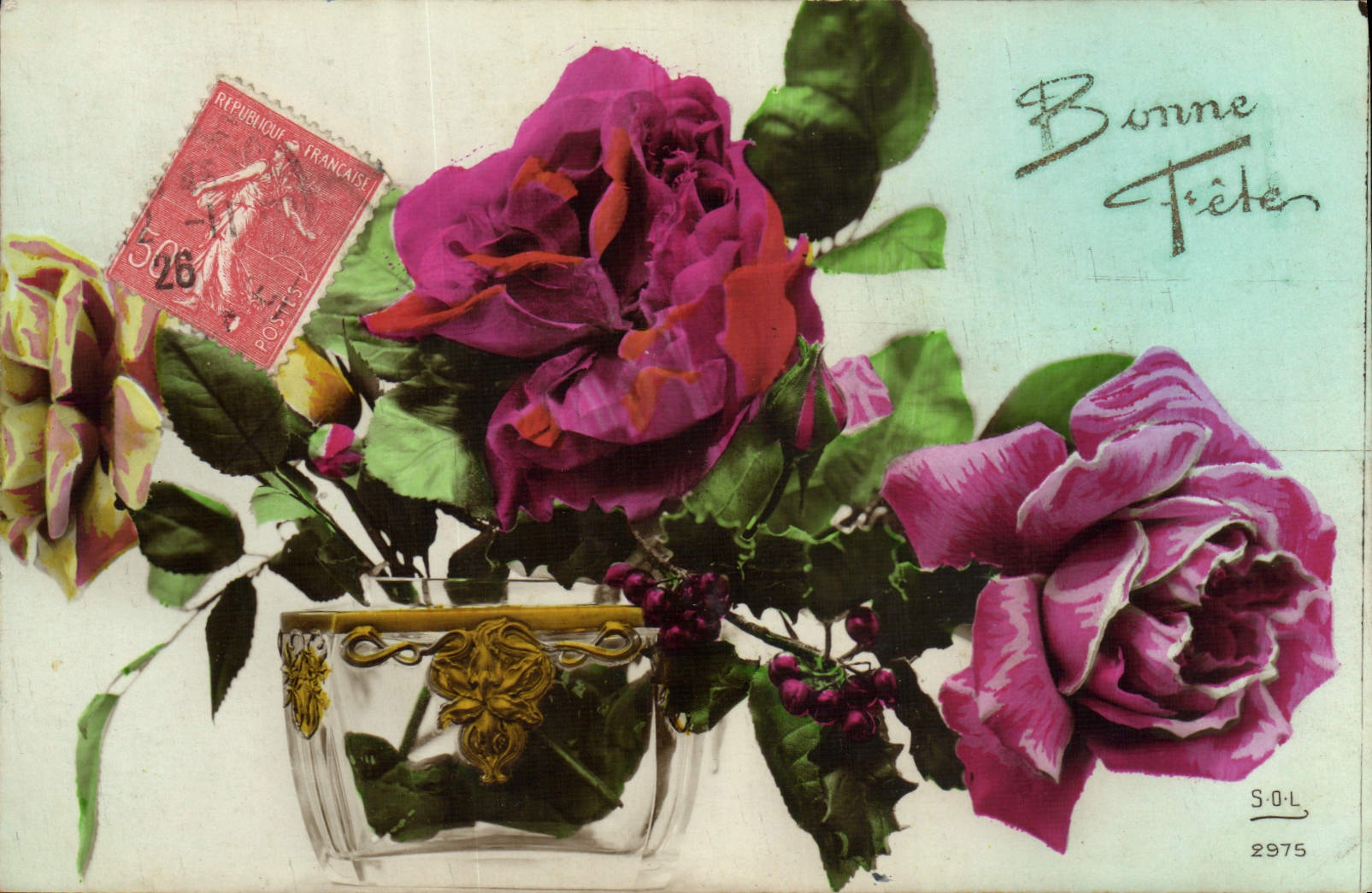 CPA Fantaisie Fleurs