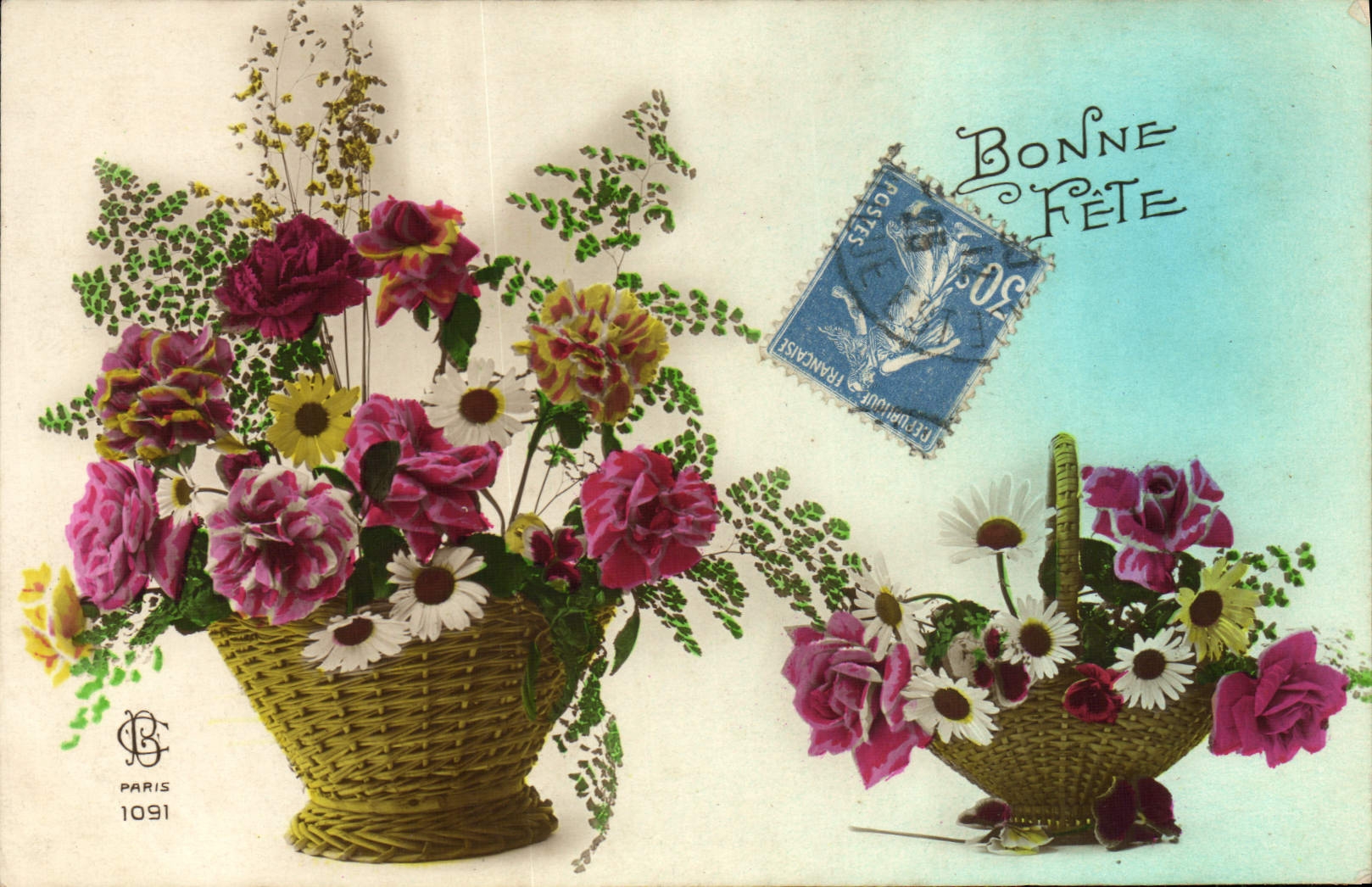 CPA Fantaisie Fleurs