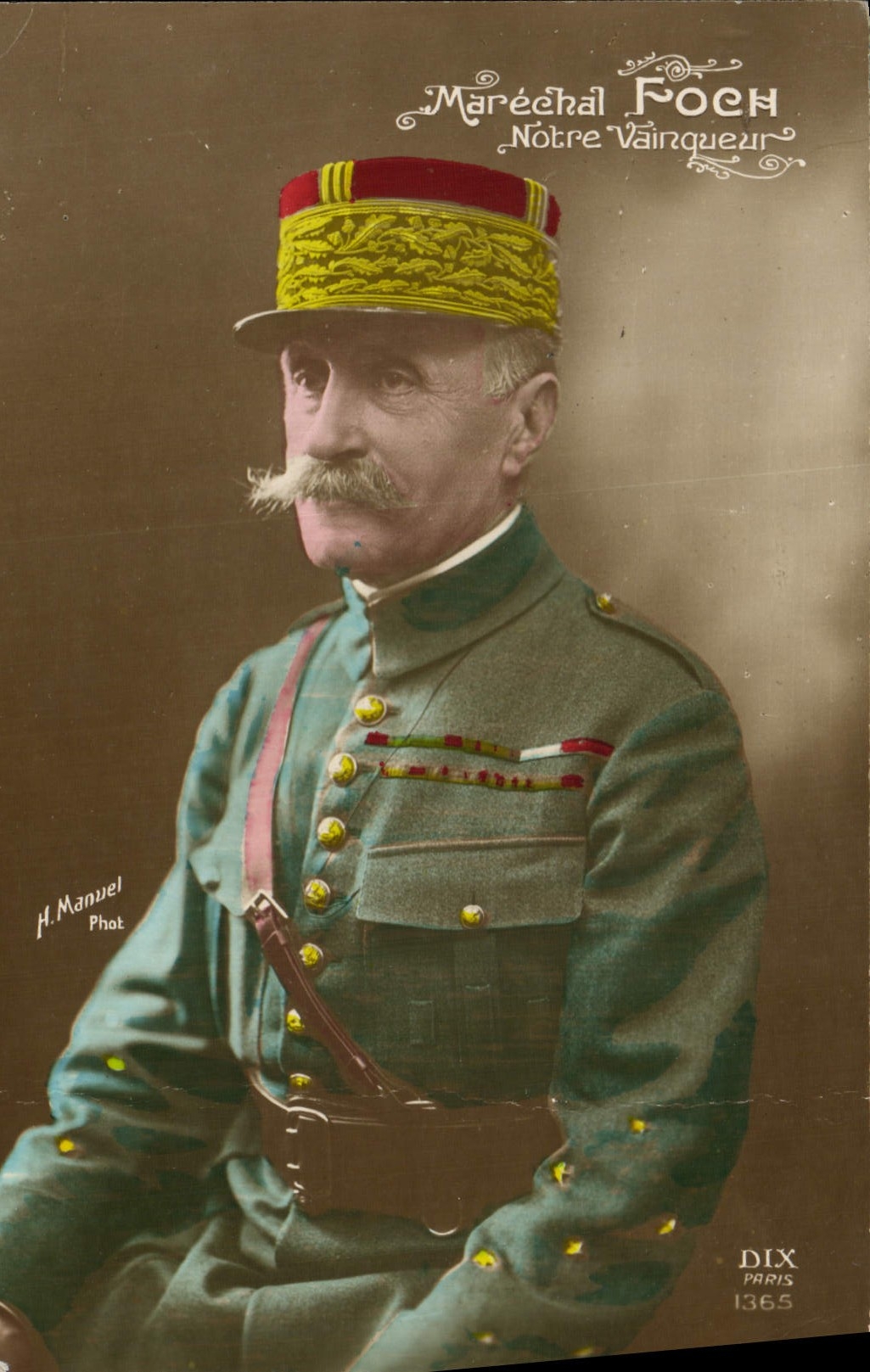 CPA Fantaisie Marechal Foch Militaria