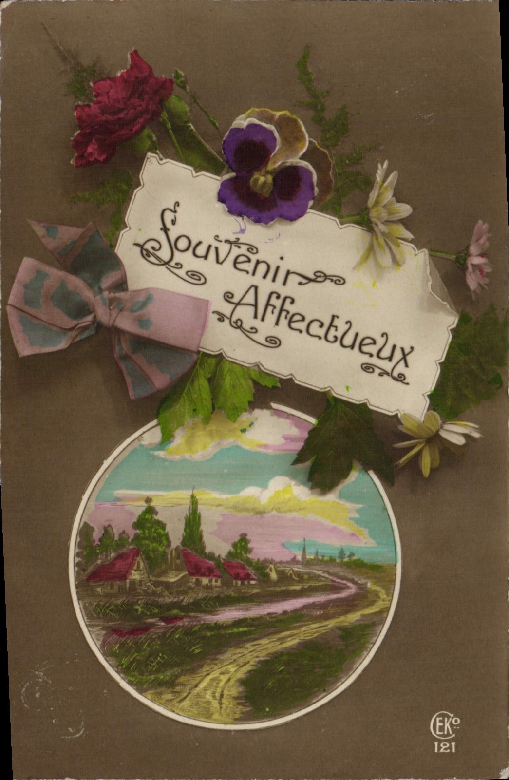 CPA Fantaisie Fleurs