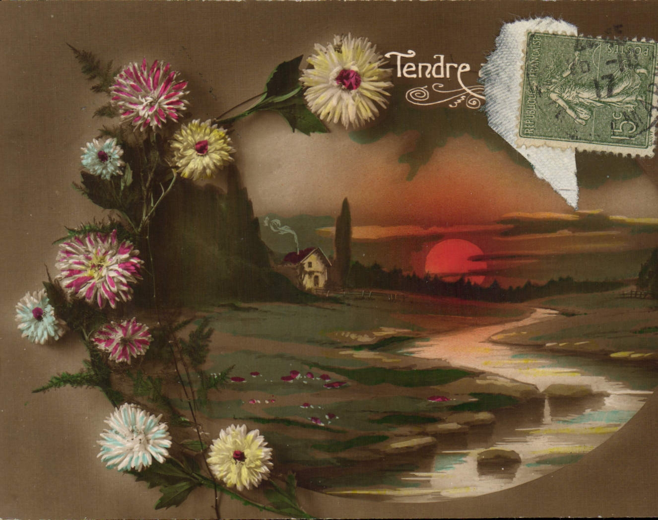 CPA Fantaisie Fleurs