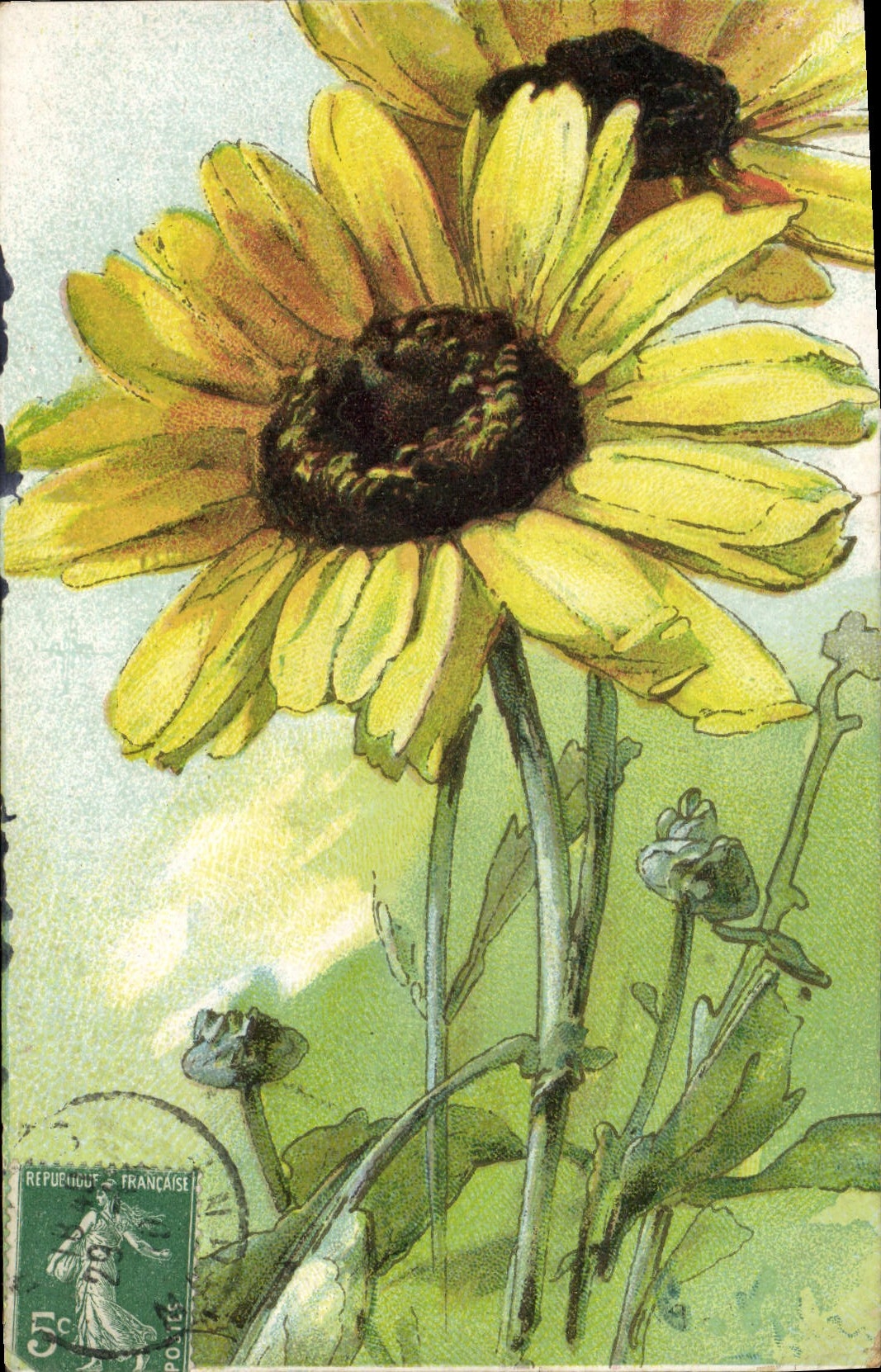 CPA Fantaisie Fleurs