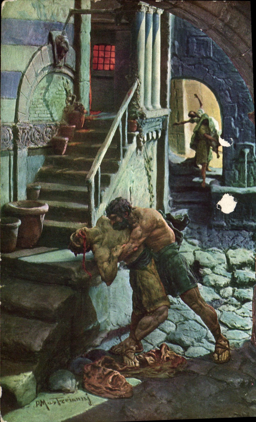 VINTAGE POSTCARD Fantaisie Quo Vadis by Mastroianni Usus chokes Croton