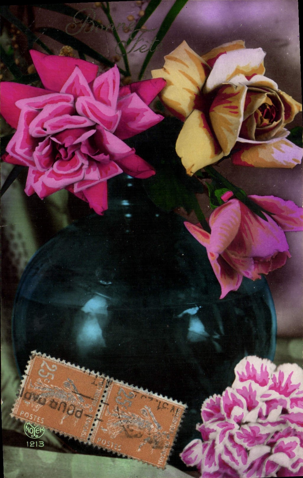 CPA Fantaisie Fleurs