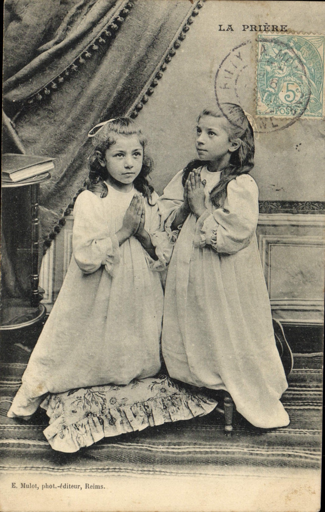 VINTAGE POSTCARD Fantasy Children the prayer
