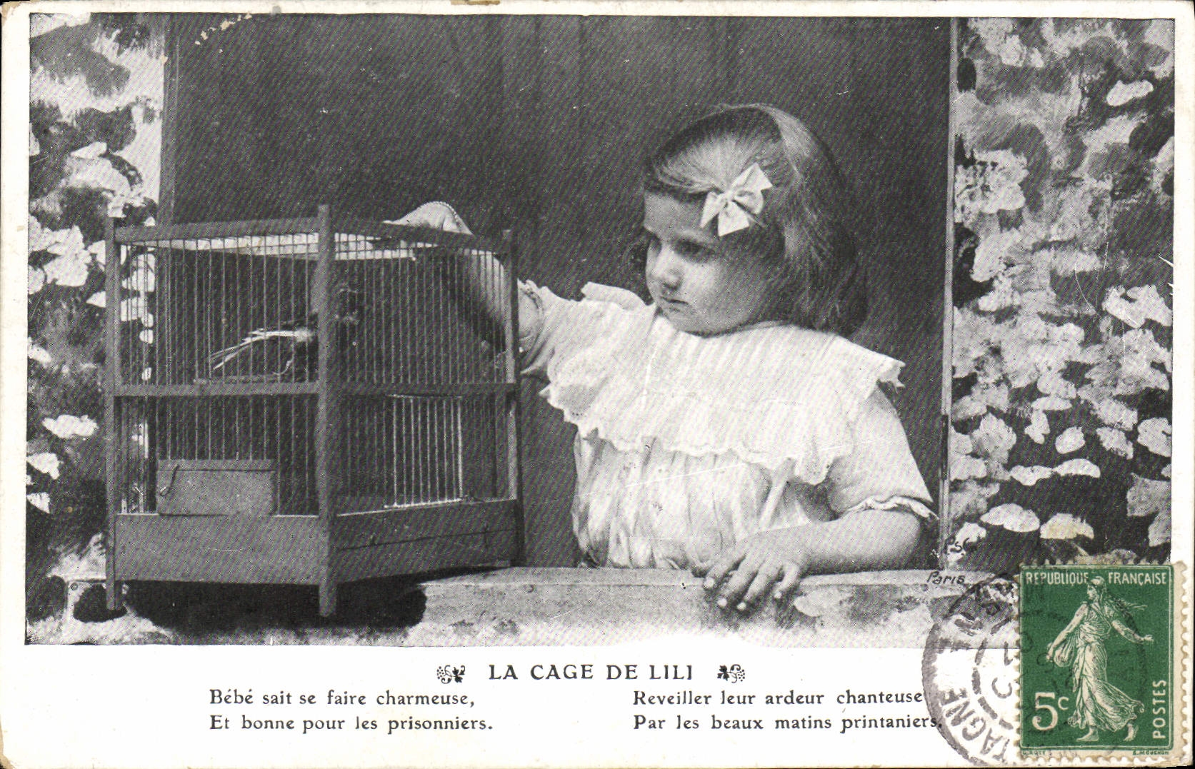 CPA Fantaisie Enfant La cage de Lili Oiseau