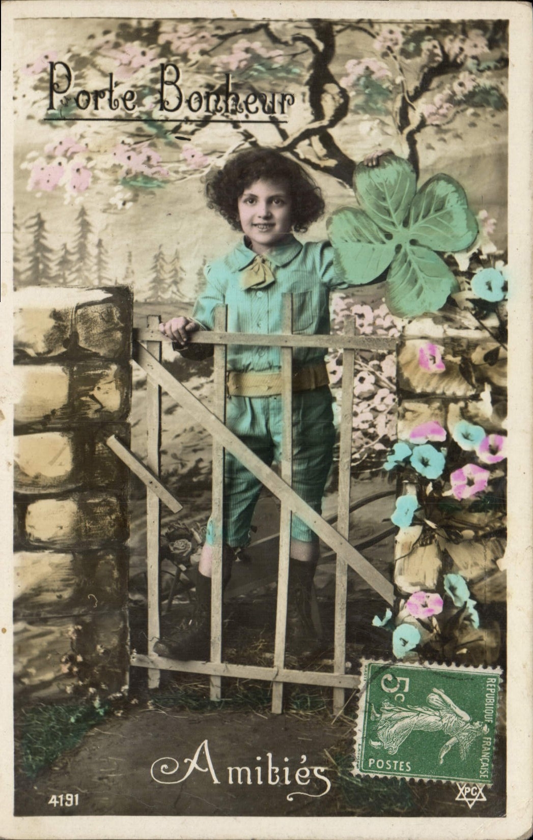 CPA Fantaisie Enfant Trefle