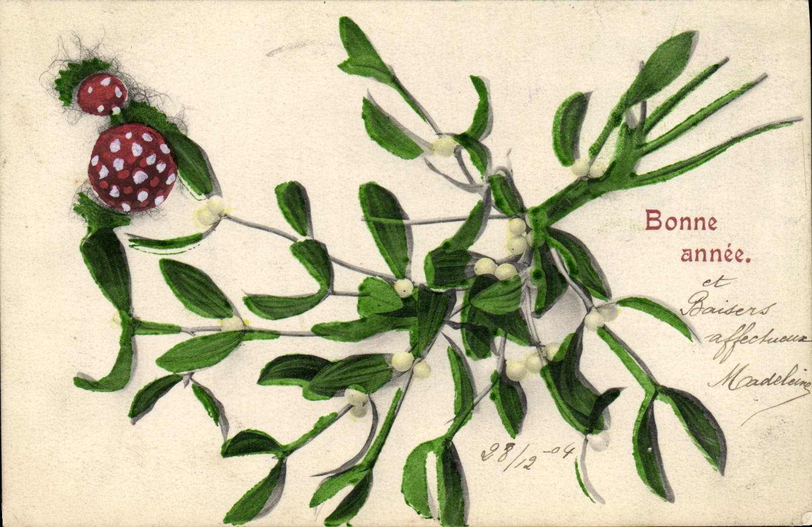 VINTAGE POSTCARD Fantasy Flowers Ladybird