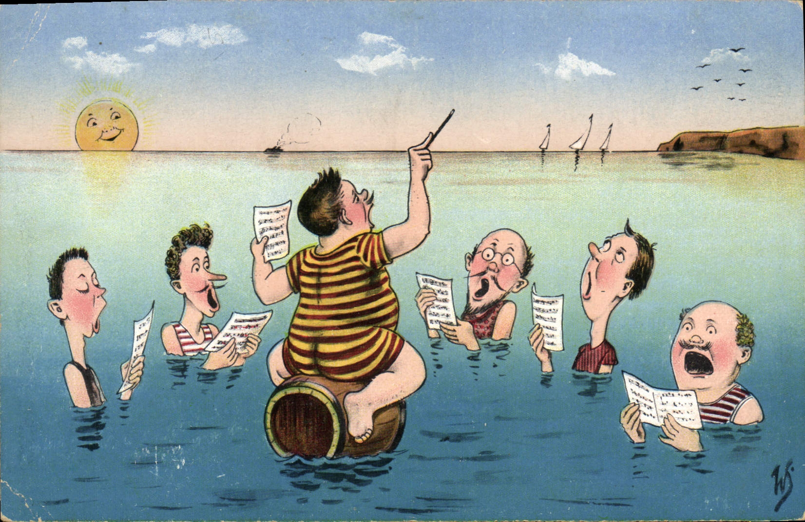 VINTAGE POSTCARD Fantasy Choral society