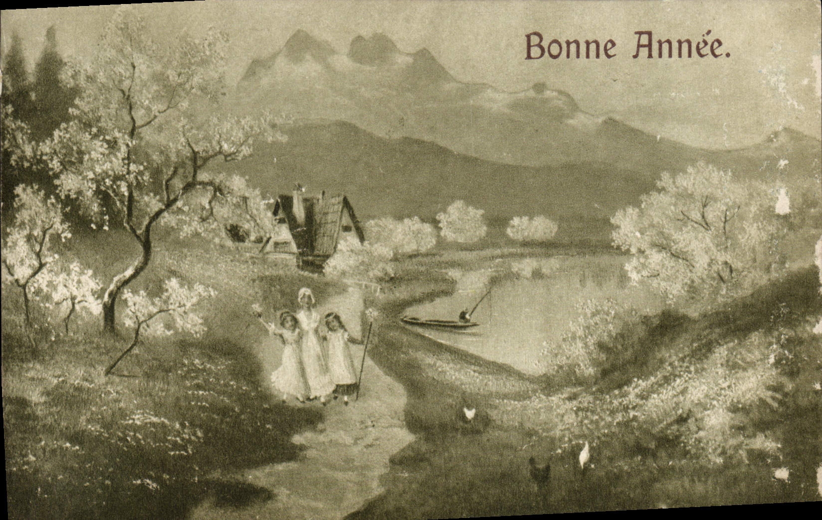 CPA Fantaisie Bonne annee