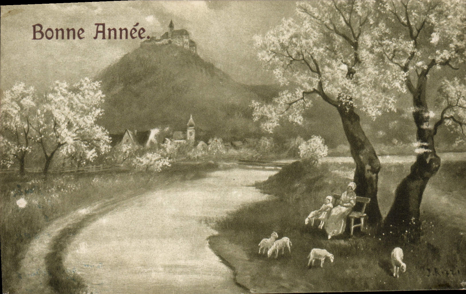 CPA Fantaisie Bonne annee