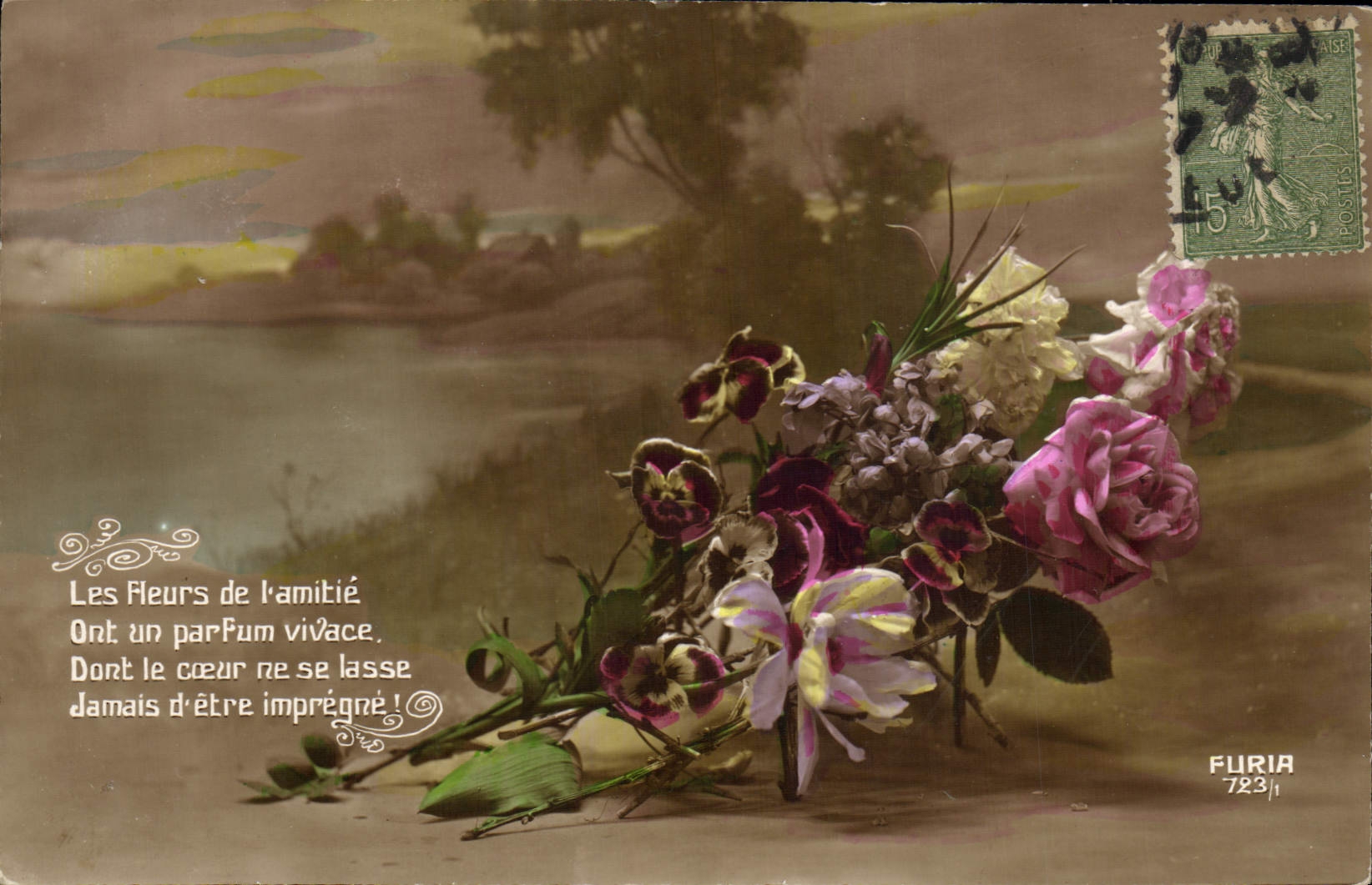 CPA Fantaisie Fleurs