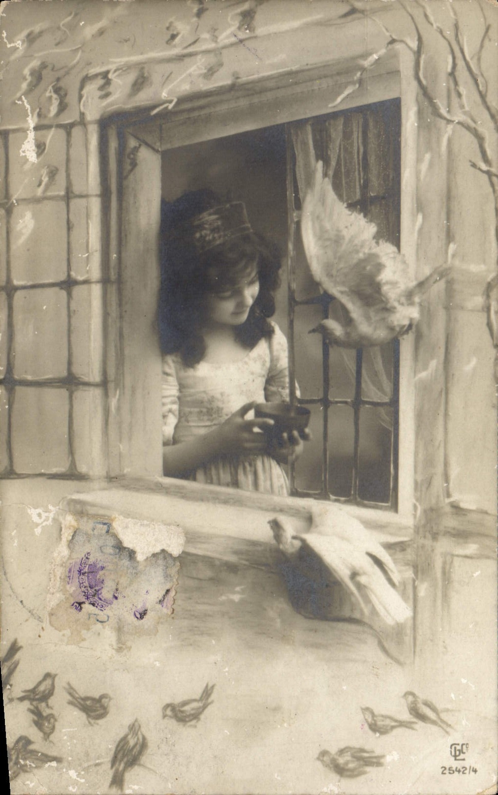 CPA Fantaisie Enfant Colombe