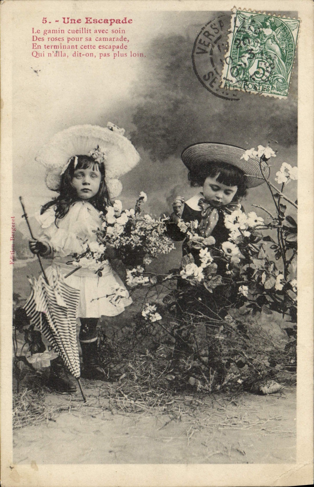 CPA Fantaisie Enfants Une escapade