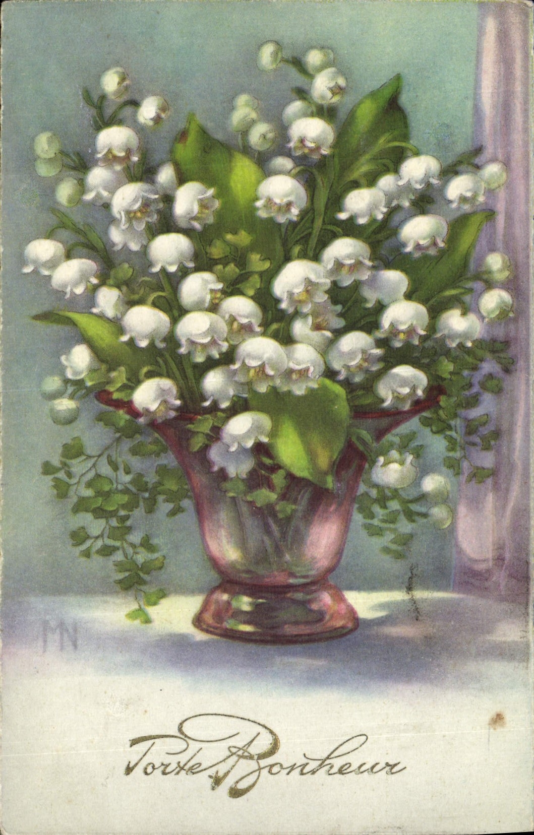 CPA Fantaisie Fleurs Muguet