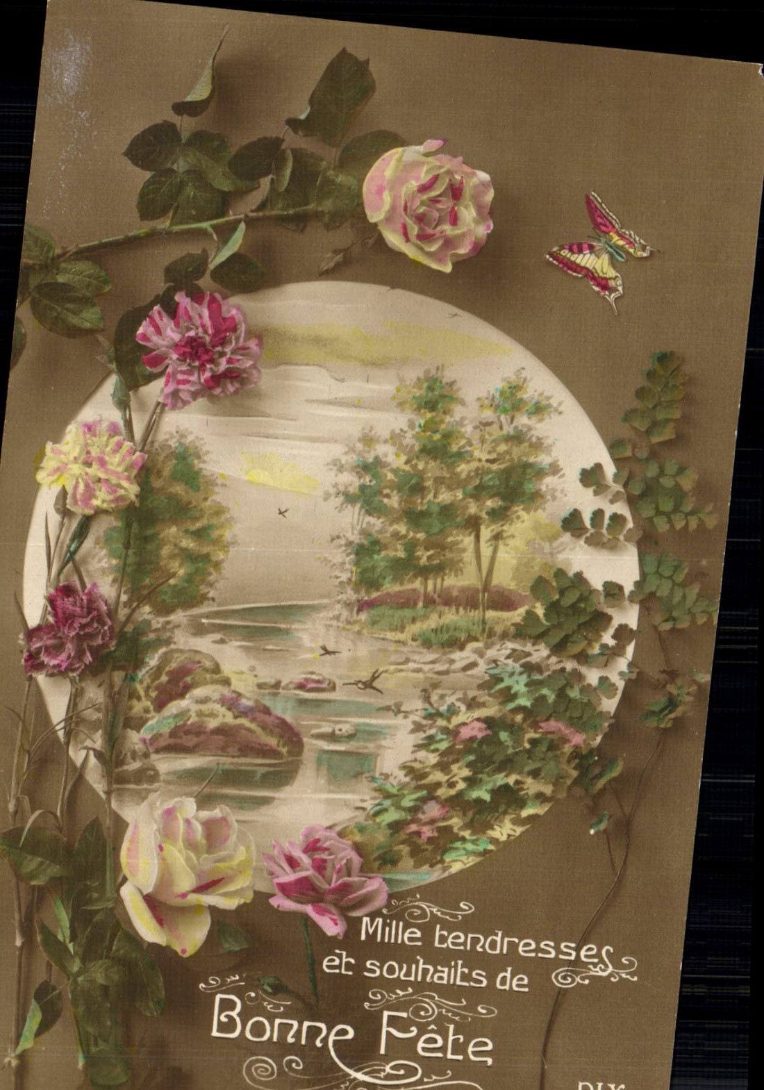 CPA Fantaisie Fleurs