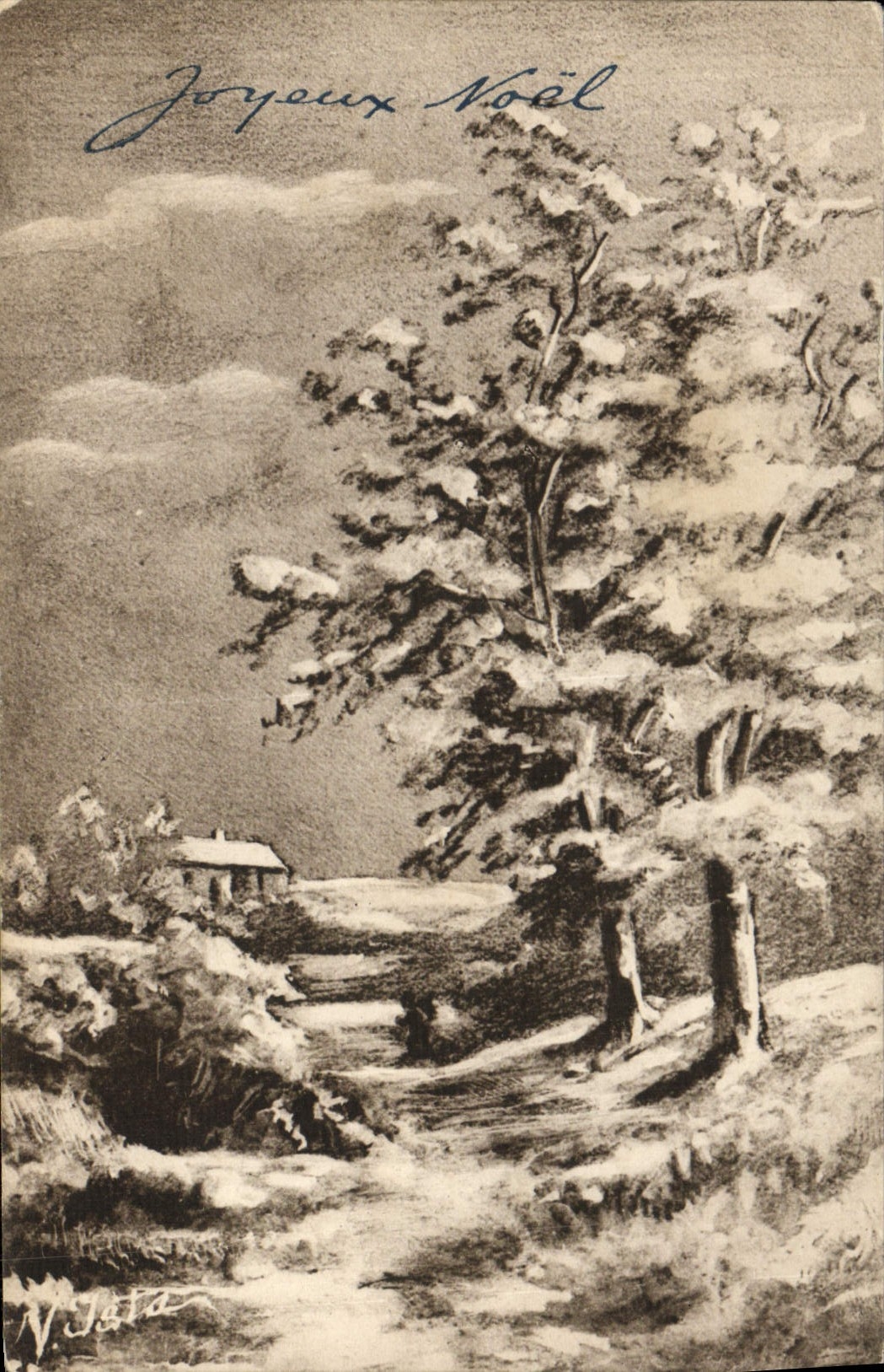 CPA Fantaisie Joyeux Noel
