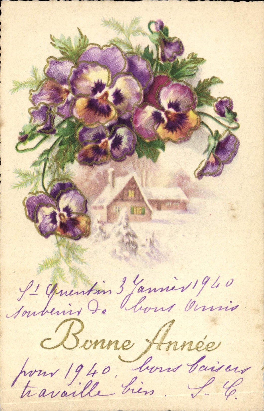 CPA Fantaisie Fleurs
