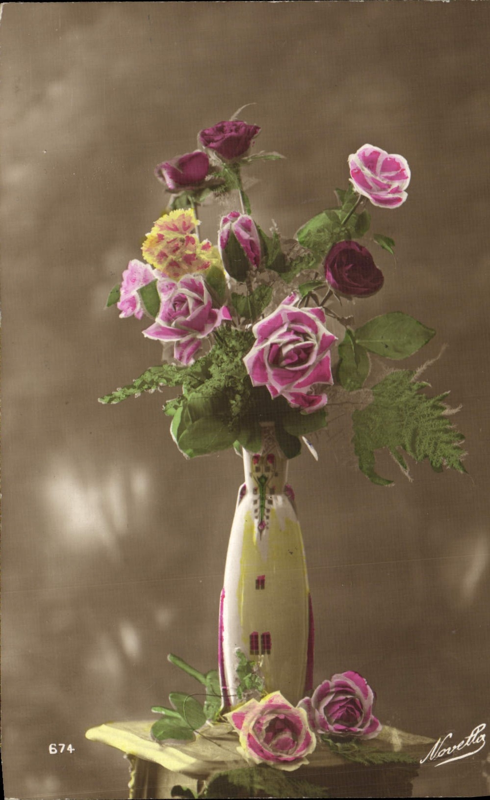 CPA Fantaisie Fleurs