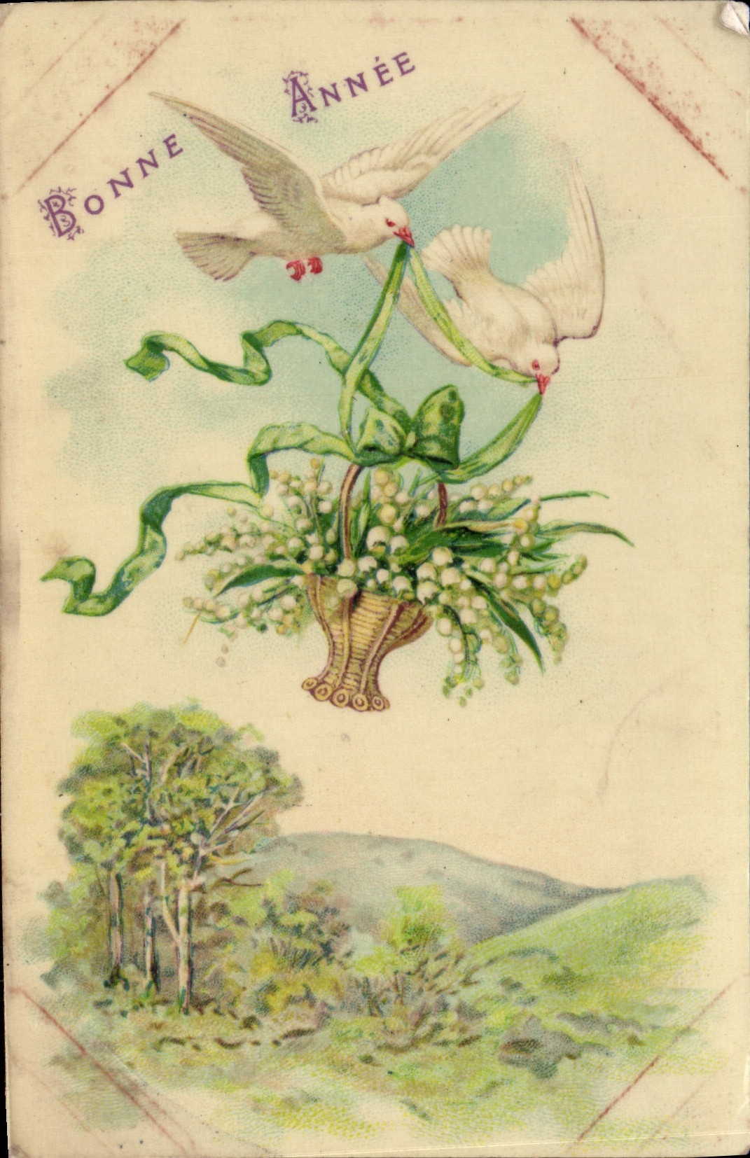 CPA Fantaisie Fleurs Muguet Colombes 