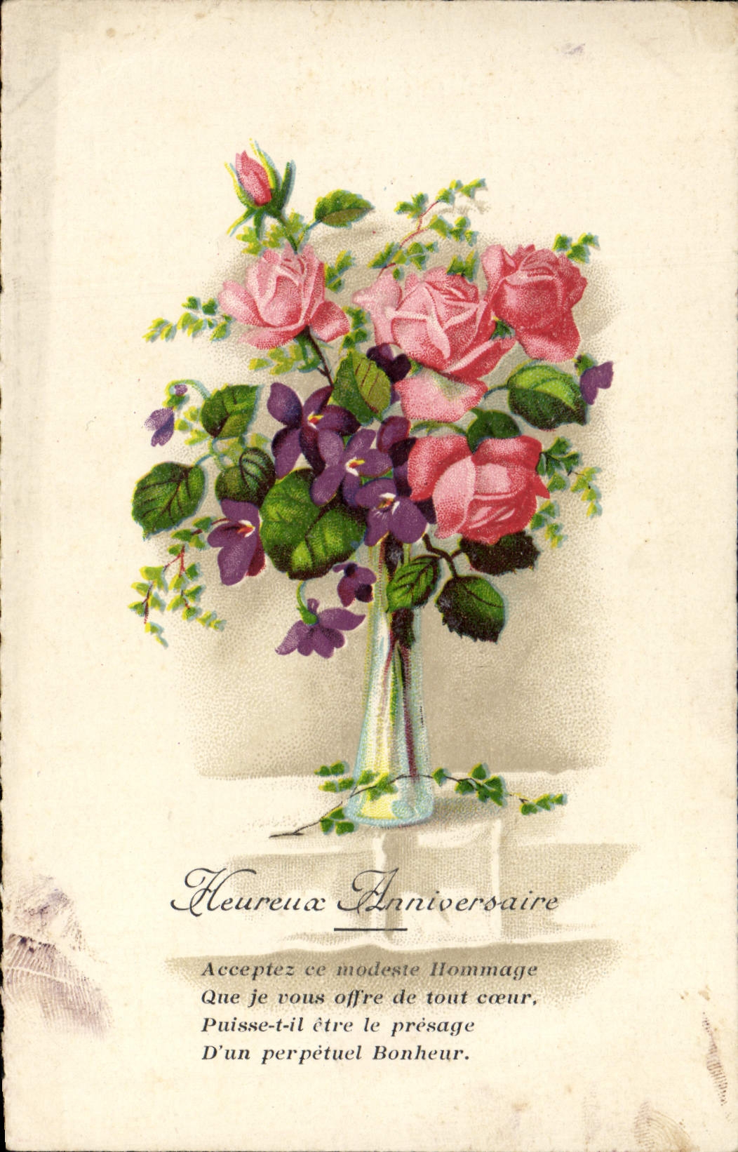 CPA Fantaisie Fleurs