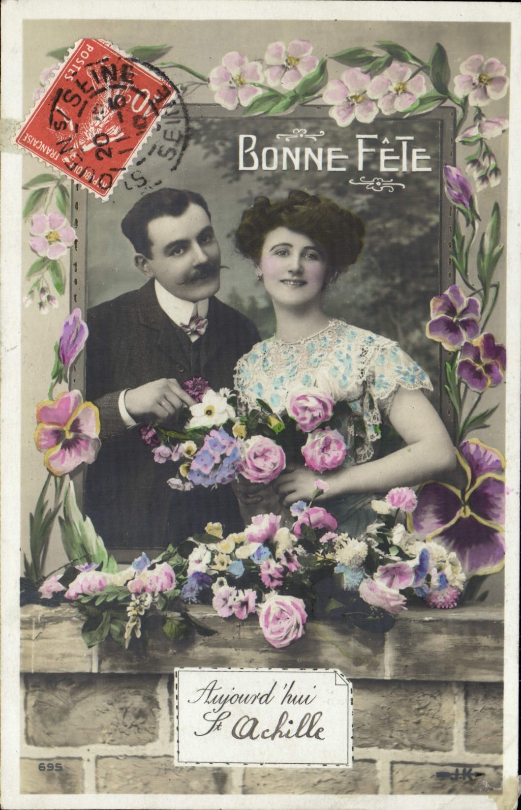 VINTAGE POSTCARD Fantasy Woman Achilles