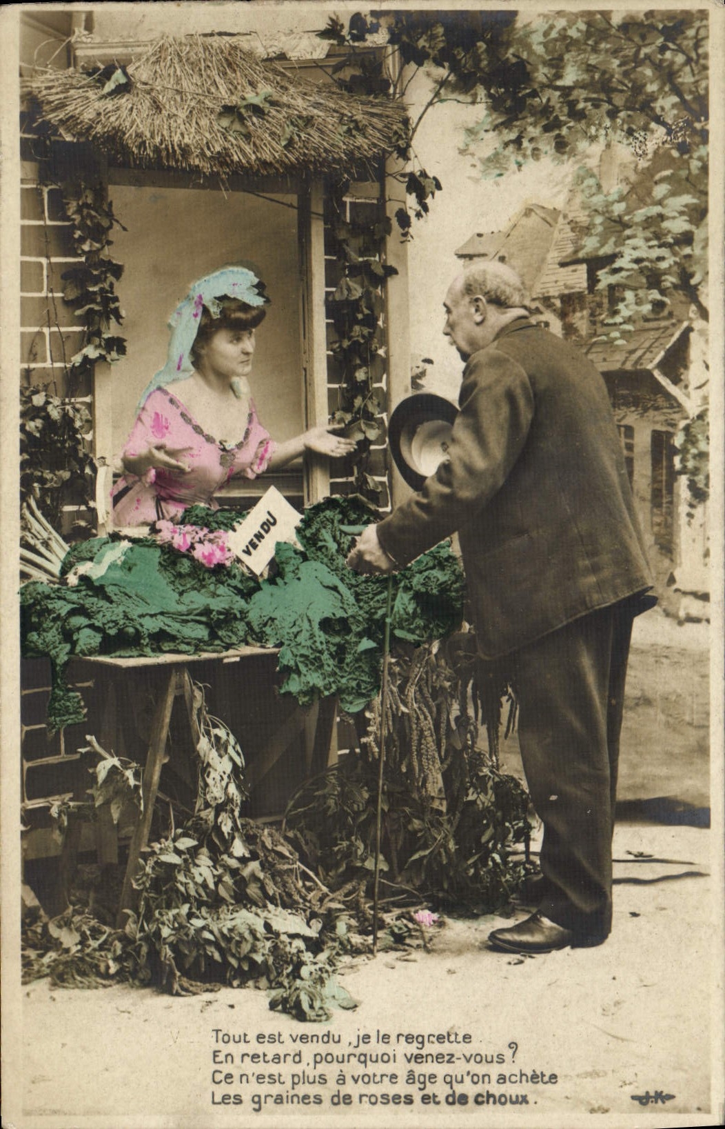 VINTAGE POSTCARD Fantasy Woman