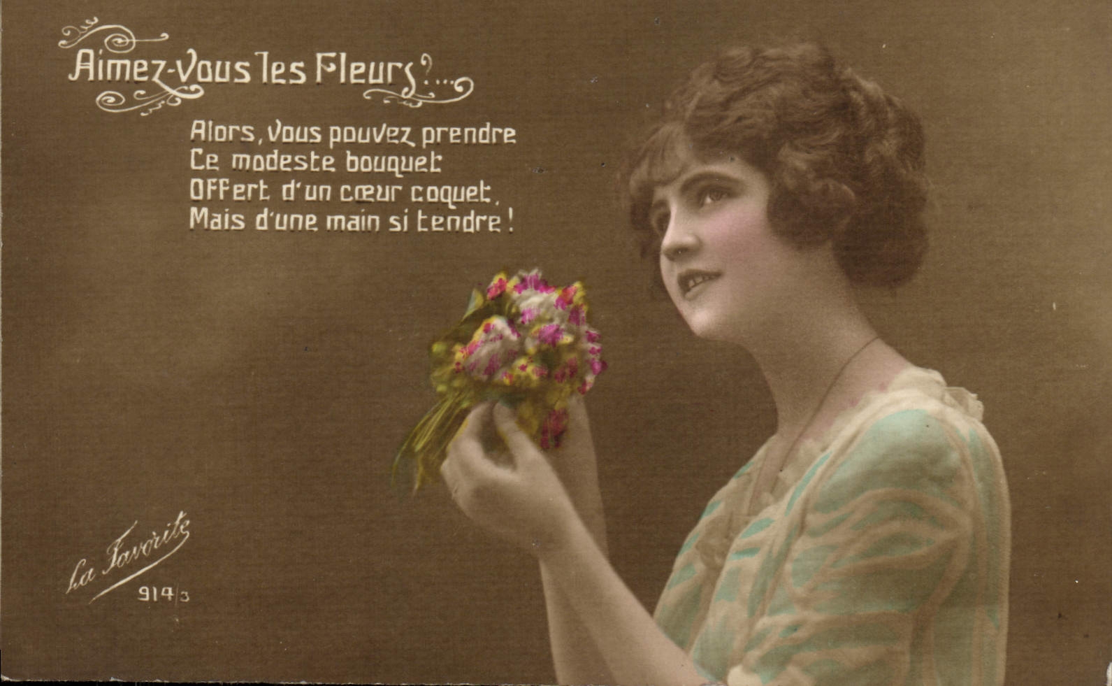 VINTAGE POSTCARD Fantasy Woman