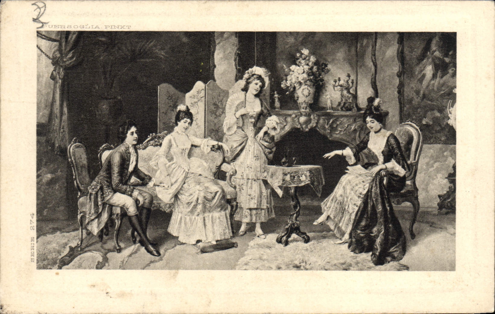 VINTAGE POSTCARD Fantasy Women