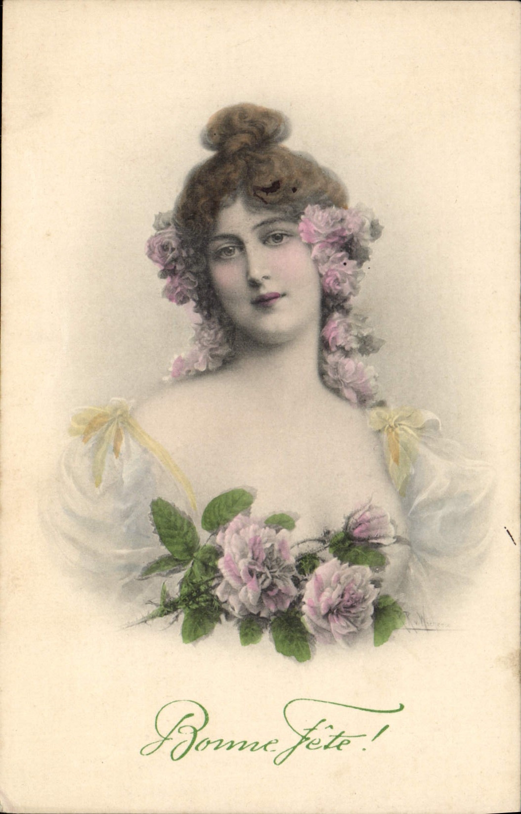 VINTAGE POSTCARD Fantasy Woman