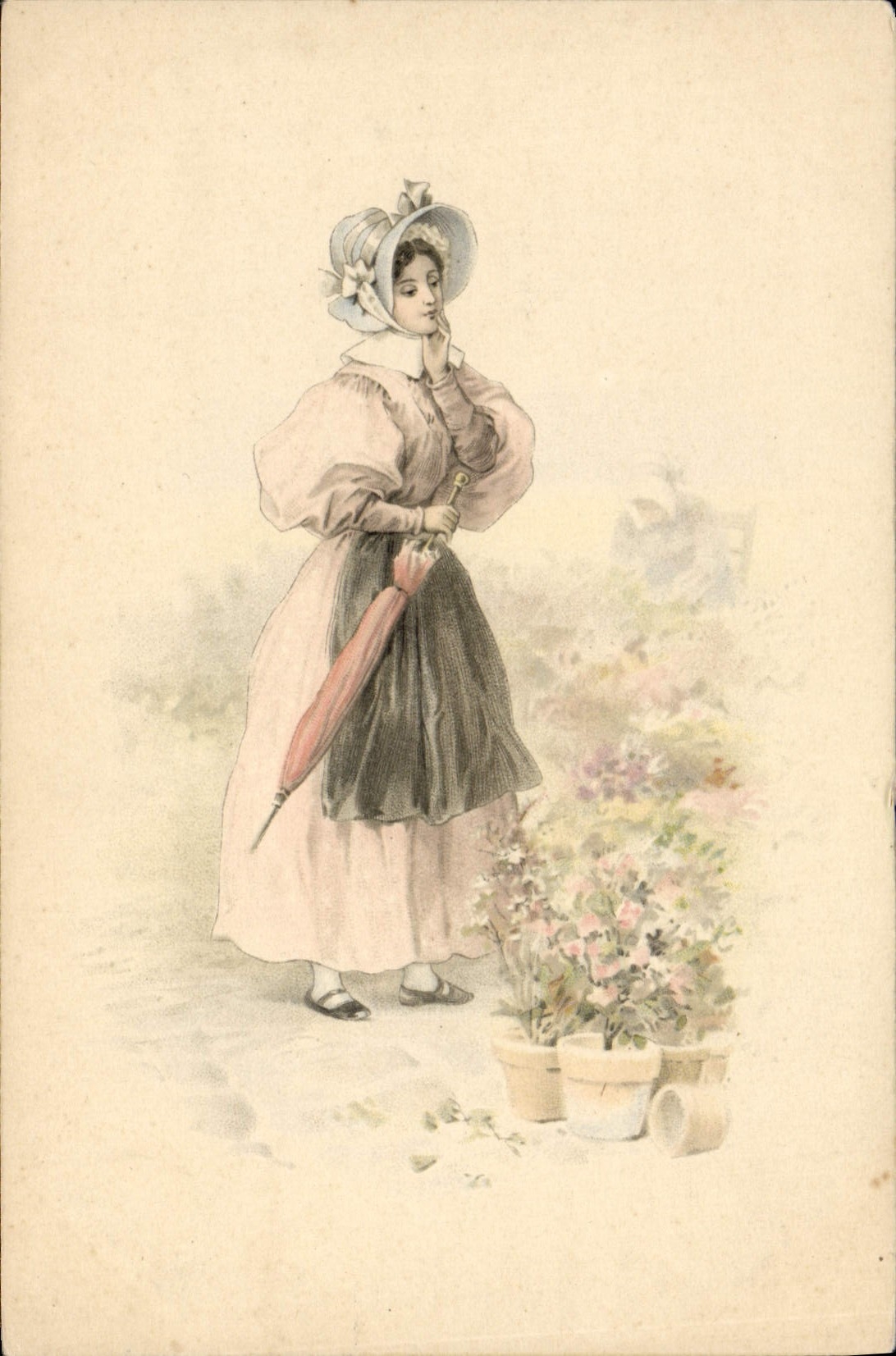 VINTAGE POSTCARD Fantasy Woman