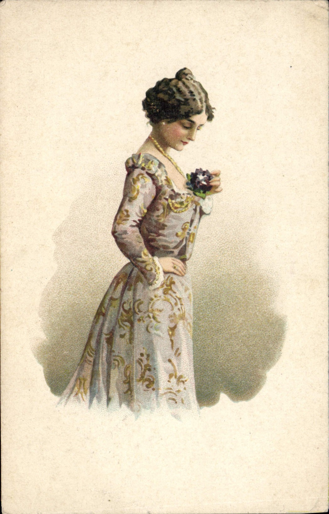 VINTAGE POSTCARD Fantasy Woman Publicity Vernia Dessert