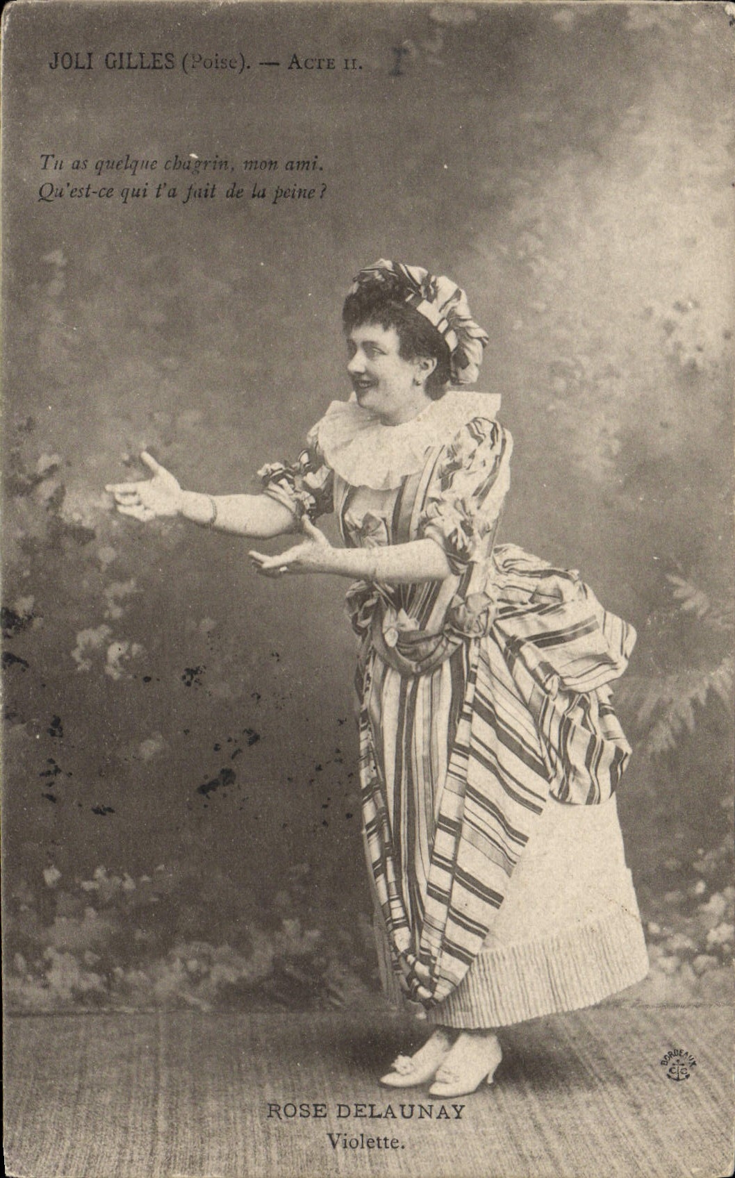 CPA Fantaisie Joli Gilles Rose Delaunay Violette