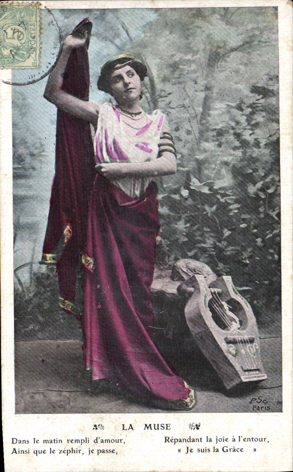 CPA Fantaisie Femme la muse 