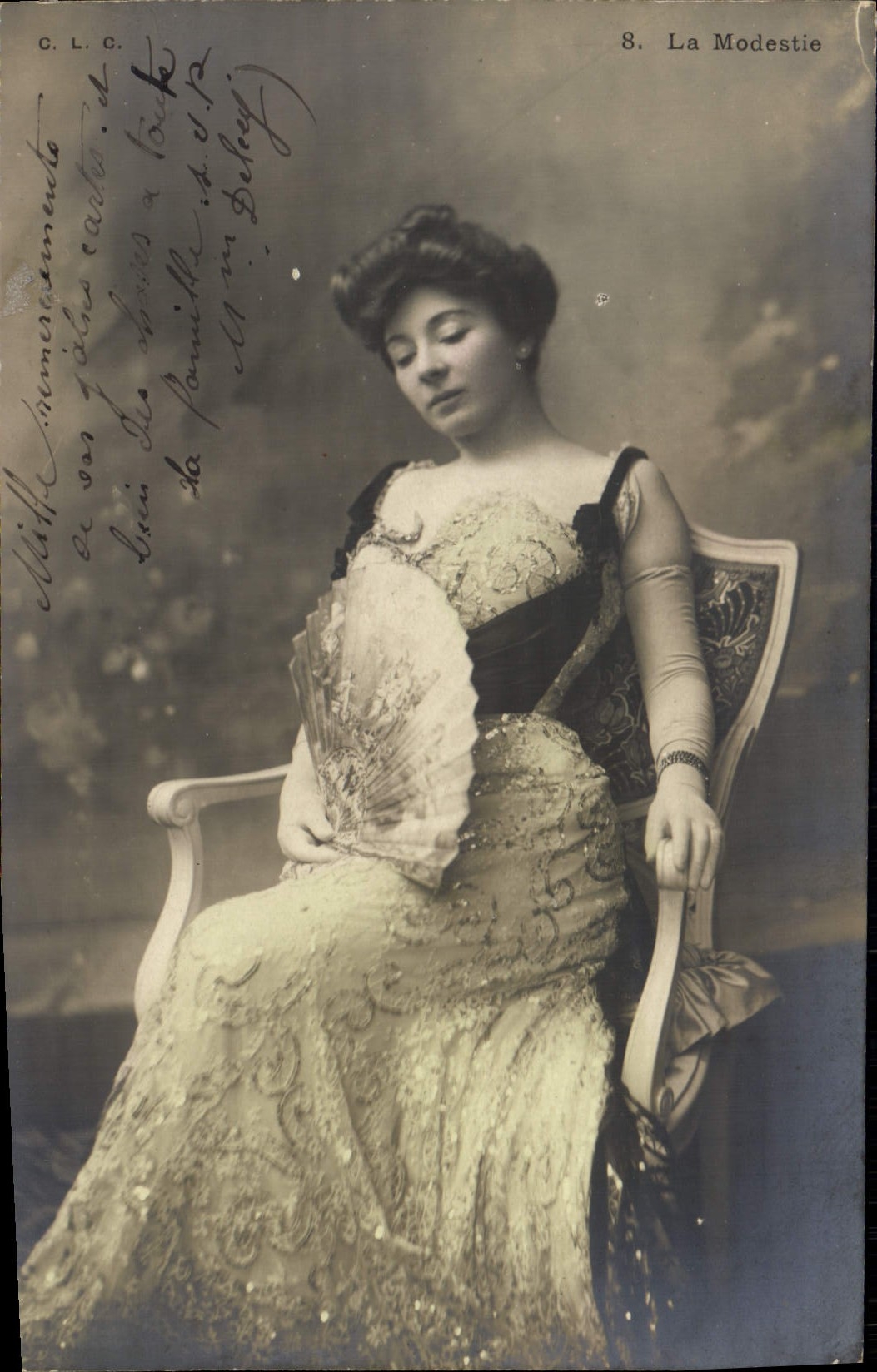 VINTAGE POSTCARD Fantasy Woman Range modesty